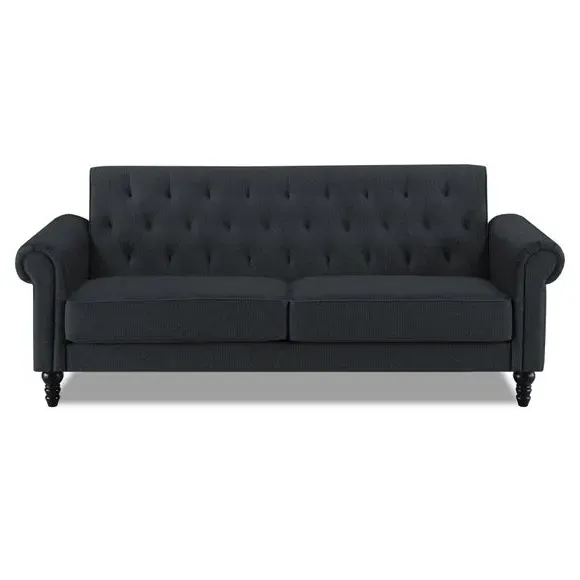 3-Seater Sofa with Removable Cushions - Grey, Chenille image