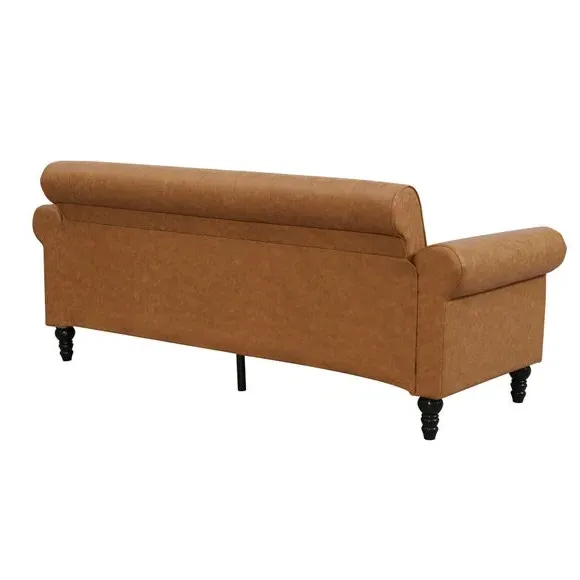 3-Seater Sofa with Removable Cushions - Tan
