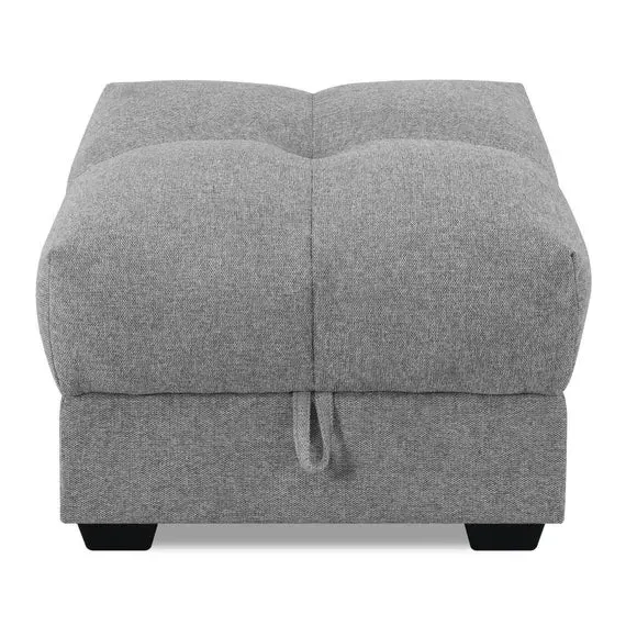 Storage Ottoman with Soft-Close - Grey, Chenille