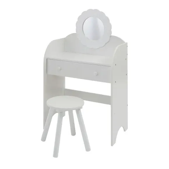 Dressing Table with Stool Set - White, Wood
