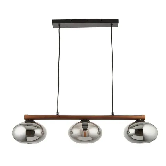 3-Light Adjustable Ceiling Light - Black, Metal