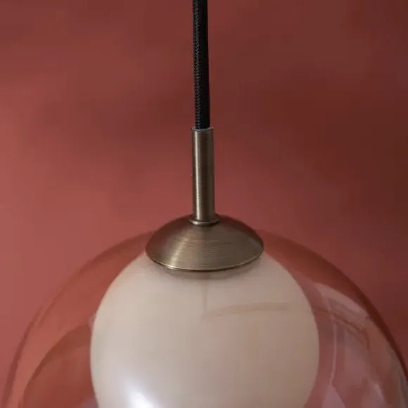 3-Light Ceiling Light Adjustable - Brass, Glass