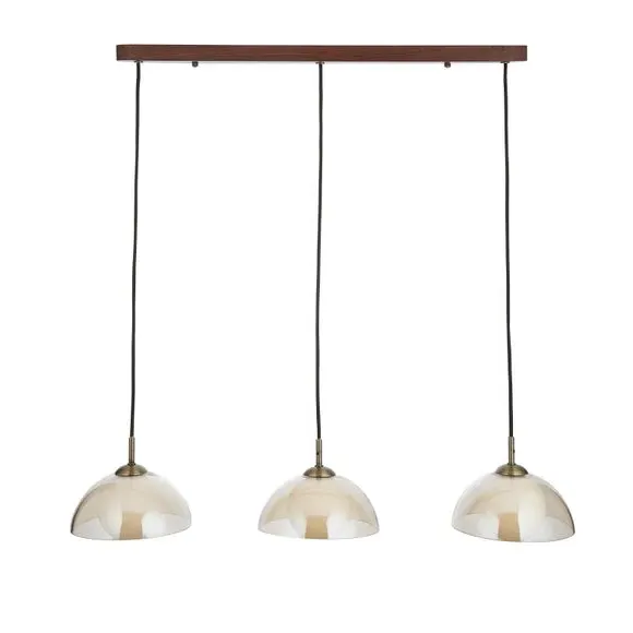 3-Light Ceiling Light Adjustable - Brass, Glass
