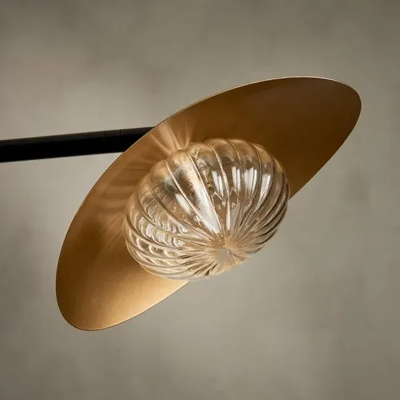 3-Light Ceiling Light with Adjustable Shades - Brass