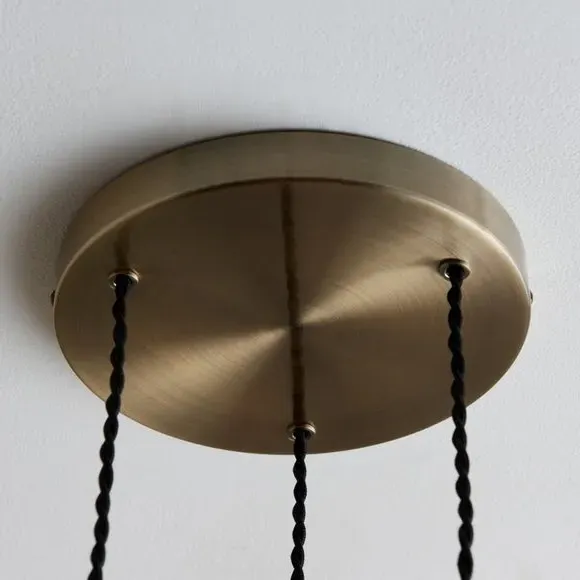 3-Light Cluster Ceiling Light - Grey, Glass