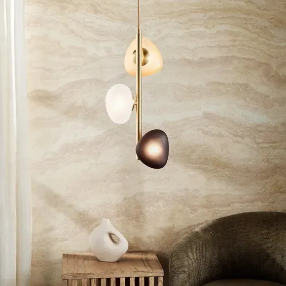 3-Light Pendant Light Adjustable - Multicolor image