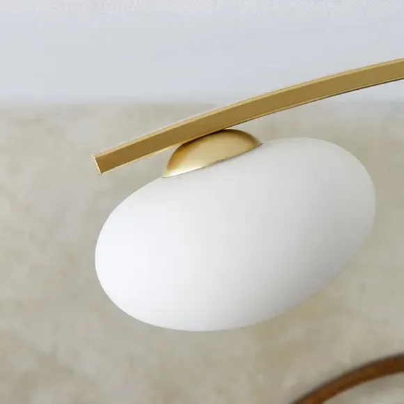 3-Light Semi Flush Ceiling Light - Gold, Metal