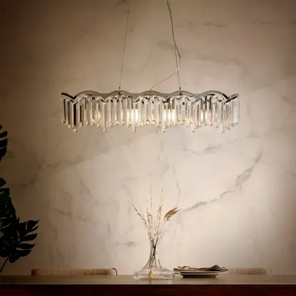 4-Light Adjustable Ceiling Light - Clear, Glass