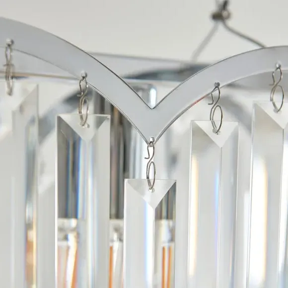 4-Light Adjustable Ceiling Light - Clear, Glass