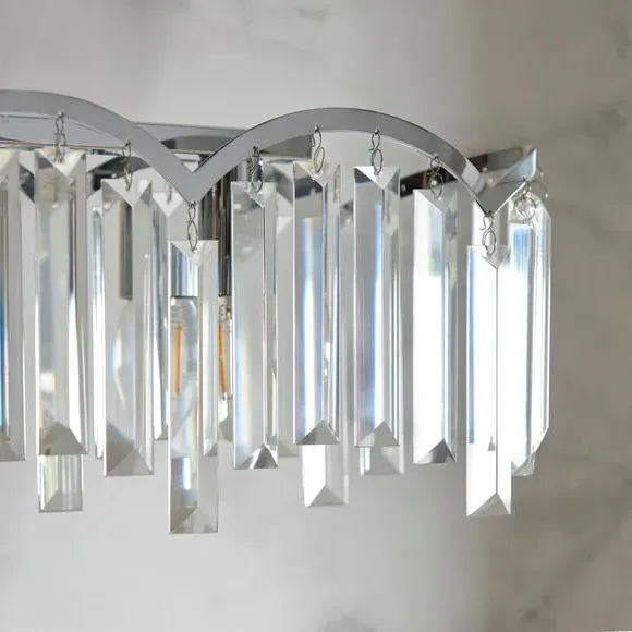 4-Light Adjustable Ceiling Light - Clear, Glass