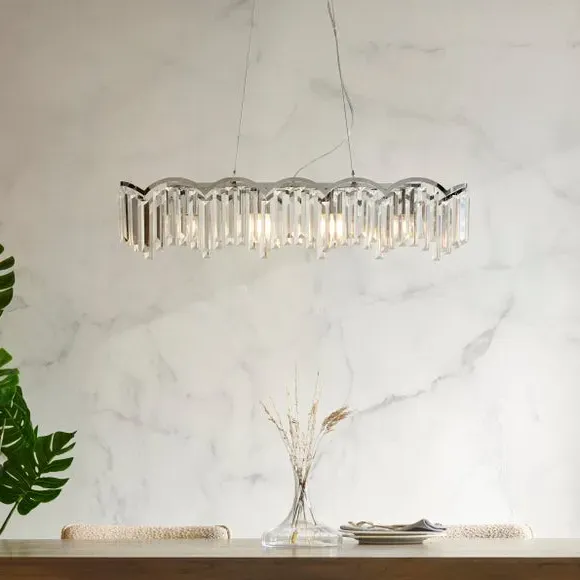 4-Light Adjustable Ceiling Light - Clear, Glass