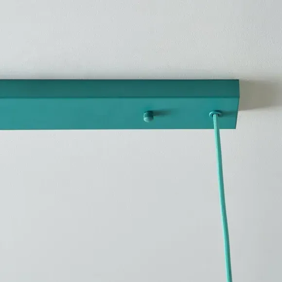 4-Light Adjustable Ceiling Light - Green, Glass