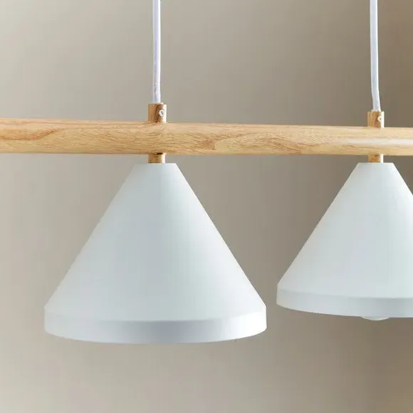 4-Light Adjustable Ceiling Light - White, Metal