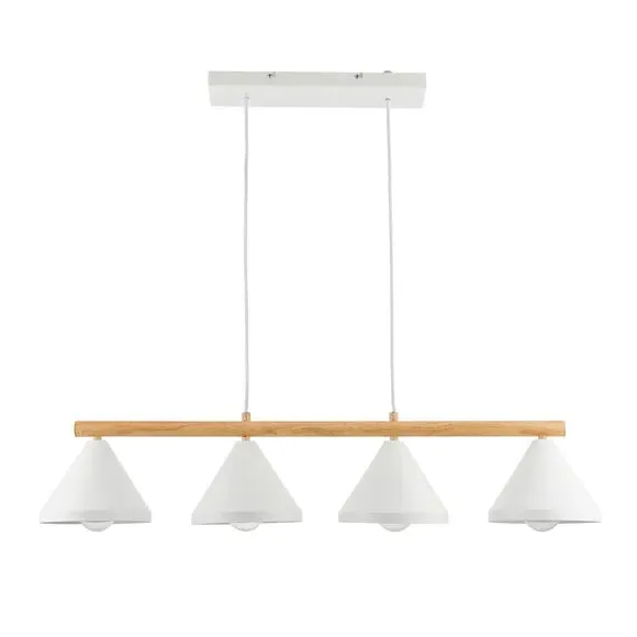 4-Light Adjustable Ceiling Light - White, Metal