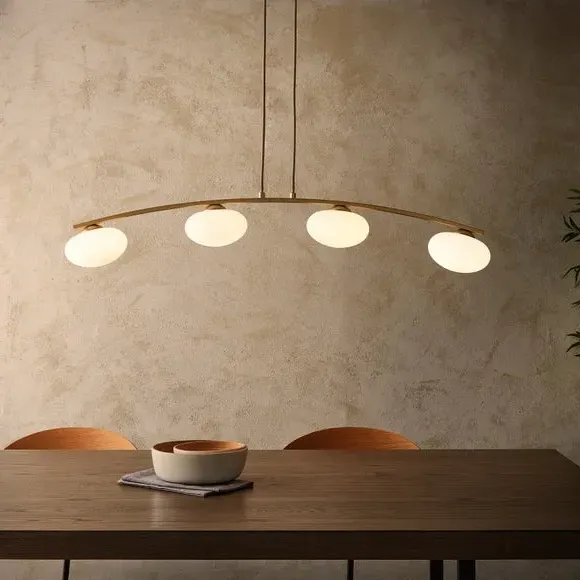 4-Light Adjustable Ceiling Light - White, Metal