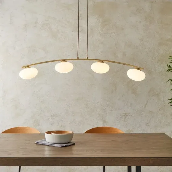 4-Light Adjustable Ceiling Light - White, Metal image