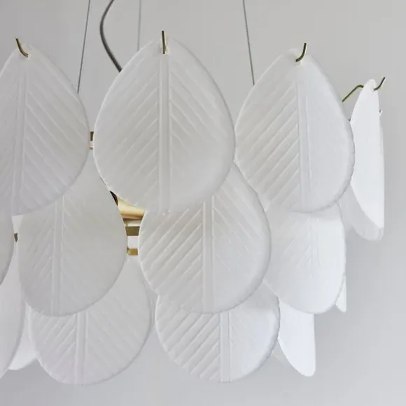 5-Light Adjustable Ceiling Light - Gold, Glass