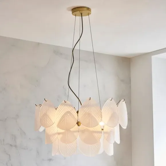 5-Light Adjustable Ceiling Light - Gold, Glass