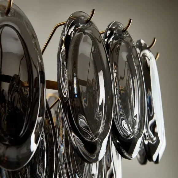 9-Light Adjustable Chandelier - Black, Steel