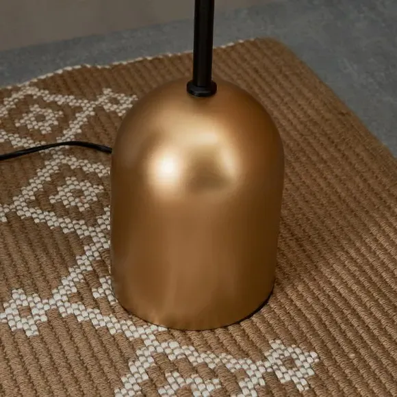 Adjustable Floor Lamp - Black, Brass Effect