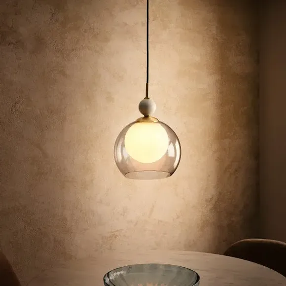 Adjustable Pendant Light - Black, Glass