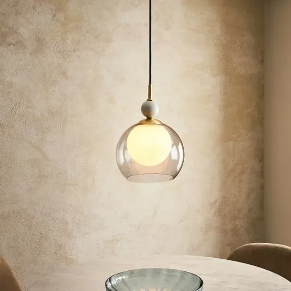 Adjustable Pendant Light - Black, Glass image