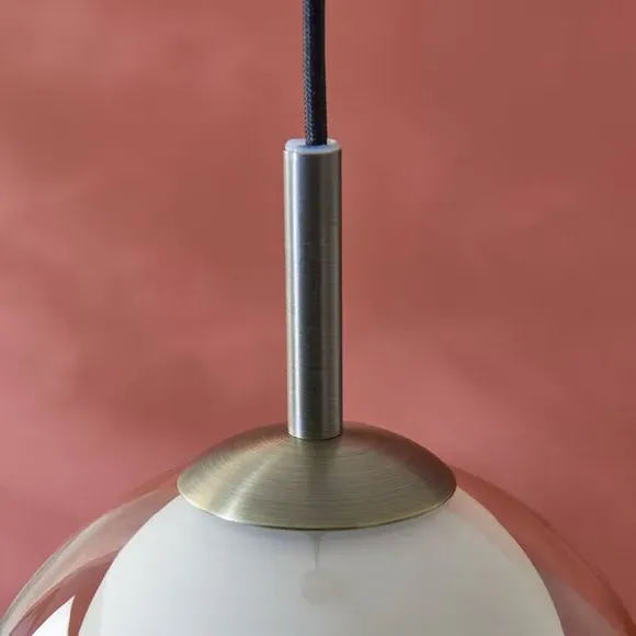 Adjustable Pendant Light - Brass, Metal Glass