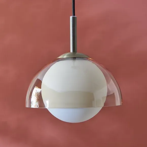 Adjustable Pendant Light - Brass, Metal Glass