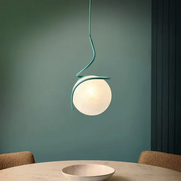 Adjustable Pendant Light - Green, Glass