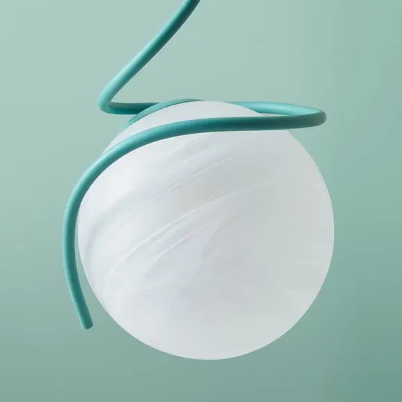 Adjustable Pendant Light - Green, Glass