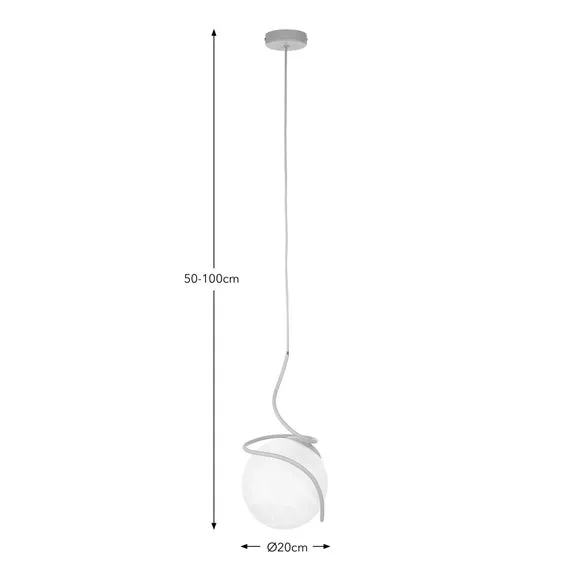 Adjustable Pendant Light - Green, Glass