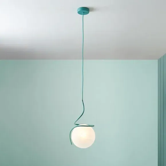 Adjustable Pendant Light - Green, Glass image