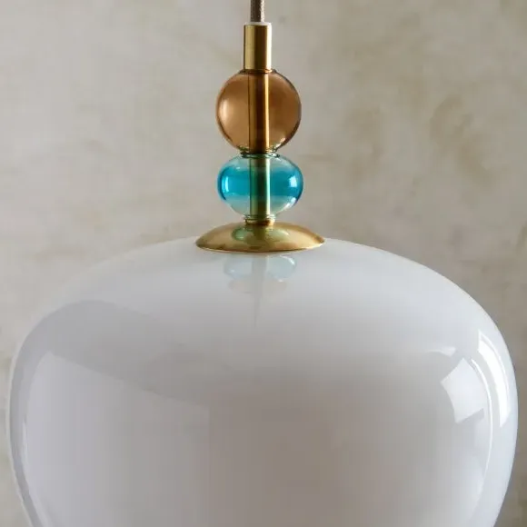 Adjustable Pendant Light - White, Glass