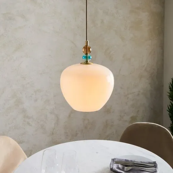 Adjustable Pendant Light - White, Glass image