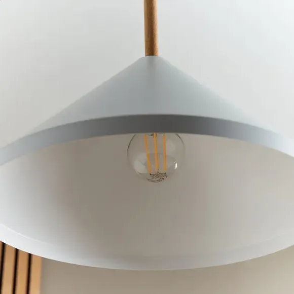 Adjustable Pendant Light - White, Metal