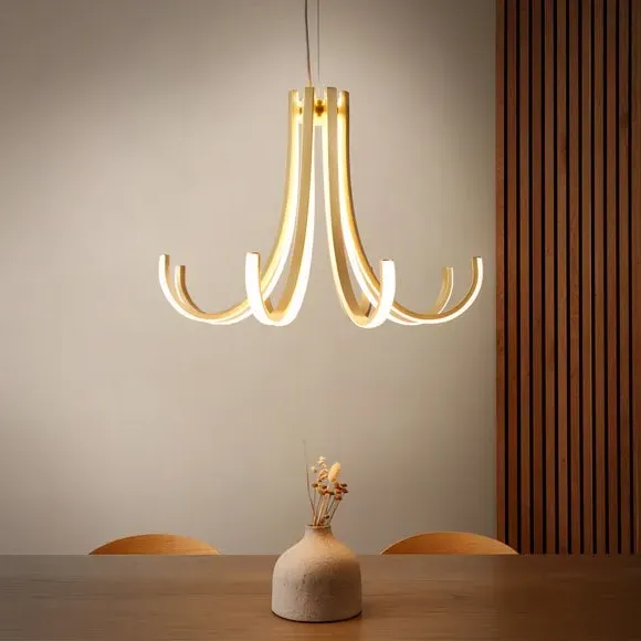 LED Touch Dimmable Chandelier - Gold