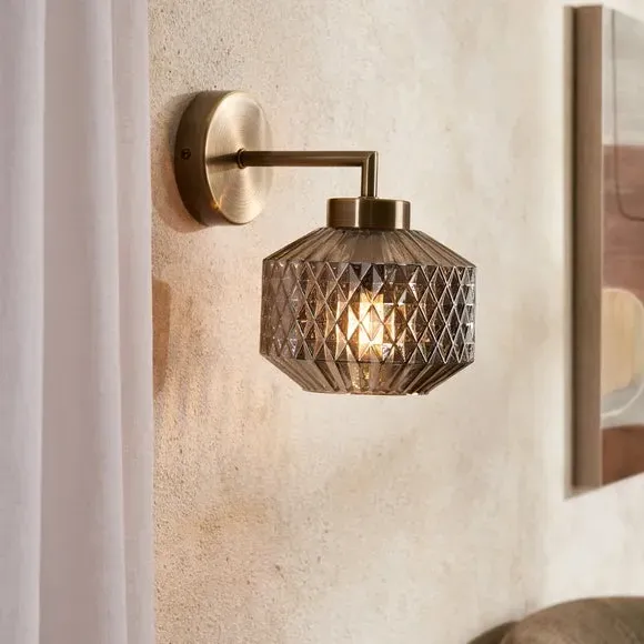 Mid Century Wall Light - Champagne, Glass image