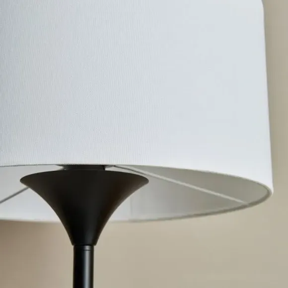 Modern Floor Lamp with Foot Switch - Black