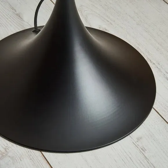 Modern Floor Lamp with Foot Switch - Black