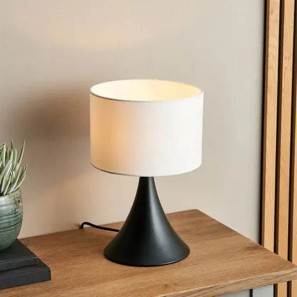 Modern Table Lamp with In-Line Switch - Black image