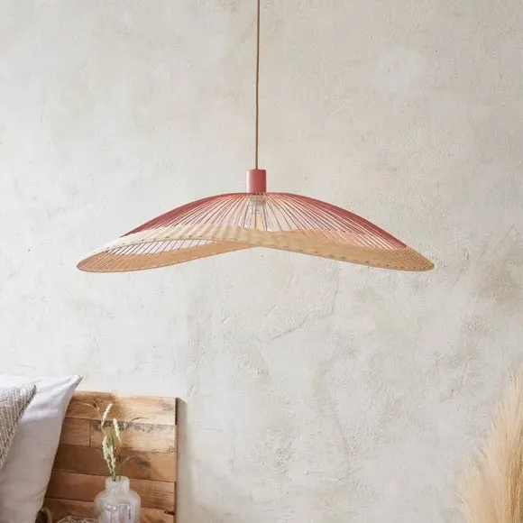 Oversized Pendant Light Dimmable - Clay, Rattan