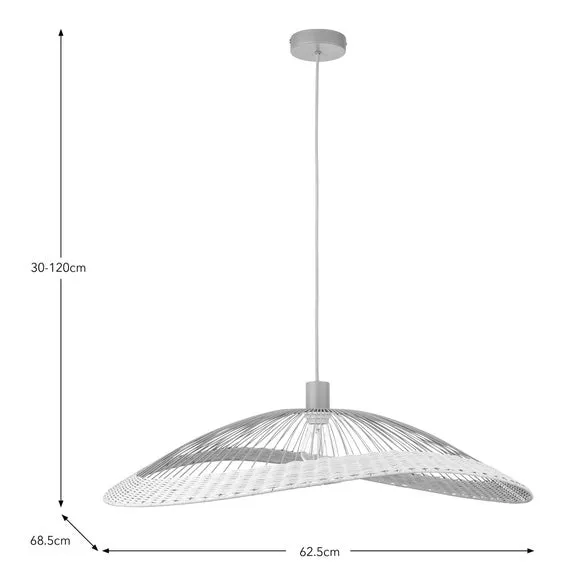 Oversized Pendant Light Dimmable - Clay, Rattan