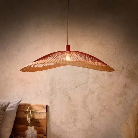 Oversized Pendant Light Dimmable - Clay, Rattan image