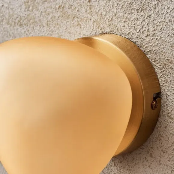 Pebble Wall Light with Dimmer - Amber, Glass