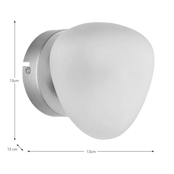 Pebble Wall Light with Dimmer - Amber, Glass