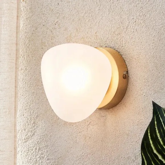 Pebble Wall Light with Dimmer - Gold, Glass