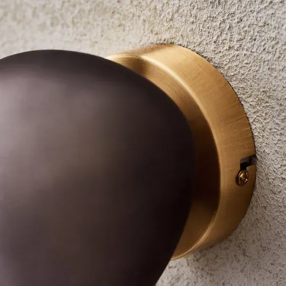 Pebble Wall Light with Dimmer - Smoke, Glass
