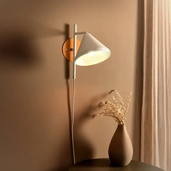 Plug-In Wall Light - White, Metal