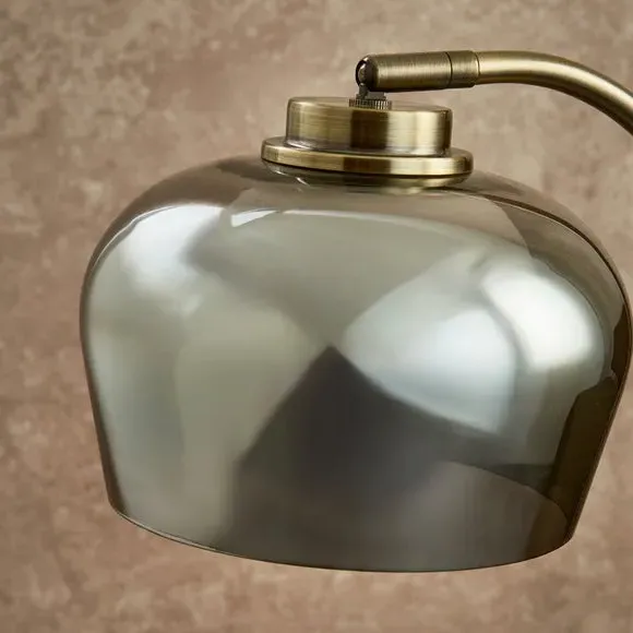 Table Lamp with In-Line Switch - Green, Glass