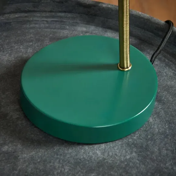 Table Lamp with In-Line Switch - Green, Glass